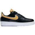 Baskets Nike Air Force 1 Low Satin Black Wheat Gold Grenoble