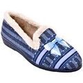 Chaussons / Pantoufles sur Grenoble : Chaussons Ozabi Charentaise Femme PREMIUM FANTAISIE MD9970 MARINE