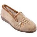 Chaussons / Pantoufles sur Grenoble : Chaussons Ozabi Charentaise Femme PREMIUM FANTAISIE MD9971 TAUPE