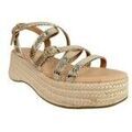 Sports sur Grenoble : Chaussures MTNG Sandales pour femmes MUSTANG 59897 dor&eacute;es Multicolore
