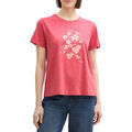 Tee-shirts sur Grenoble : T-shirt Tom Tailor T-shirt fleuri Berry Red