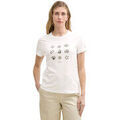 Tee-shirts sur Grenoble : T-shirt Tom Tailor T-shirt WHITH PRINT Whisper White