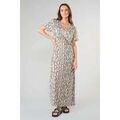 Robe Le Temps des Cerises Robe longue orient &agrave; motif python Blanc