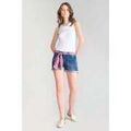Short Le Temps des Cerises Short bloom en jeans bleu fonc&eacute; Bleu Grenoble