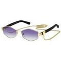 Lunettes sur Grenoble : Lunettes de soleil Marc Jacobs MARC 496/S Lunettes de soleil, Or/Violet, 55 mm Dor&eacute;