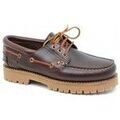 Chaussures de ville homme sur Grenoble : Chaussures bateau CallagHan mod.21910 Marr�n Marron