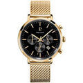 Hommes sur Grenoble : Montre Pierre Lannier Montre Homme BARON Noir Acier milanais Dor&eacute; Noir