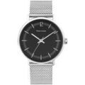 Hommes sur Grenoble : Montre Pierre Lannier Montre Homme GAIUS Noir Acier milanais Argent&eacute; Noir