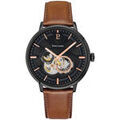 Montre Pierre Lannier Montre Homme TRIO Noir Cuir Brun Grenoble