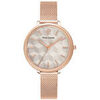 Montre Pierre Lannier Montre Femme MIRAGE Blanc Acier milanais Dor&eacute;-rose Blanc