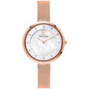 Montre Pierre Lannier Montre Femme LIBERTY Blanc Acier milanais Dor&eacute;-rose Blanc