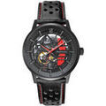 Montre Pierre Lannier Montre Homme PADDOCK Rouge Cuir perfor&eacute; Noir Rouge Grenoble