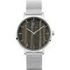 Montre Pierre Lannier Montre Homme NATURE Noir Acier milanais Argent&eacute; Noir