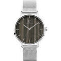 Montre Pierre Lannier Montre Homme NATURE Noir Acier milanais Argent&eacute; Noir Grenoble
