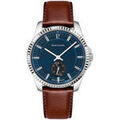 Hommes sur Grenoble : Montre Pierre Lannier Montre Homme METROPOLITAIN Bleu Cuir Brun