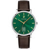 Montre Pierre Lannier Montre Homme COEUR BATTANT Vert Cuir Brun