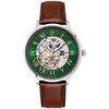 Montre Pierre Lannier Montre Homme AUTOMATIC Vert Cuir Brun