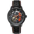 Montre Pierre Lannier Montre Homme PADDOCK Orange Cuir Noir Grenoble