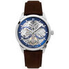 Montre Pierre Lannier Montre Homme MONARCK Bleu Cuir Brun