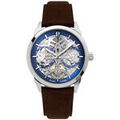 Hommes sur Grenoble : Montre Pierre Lannier Montre Homme MONARCK Bleu Cuir Brun