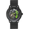 Montre Pierre Lannier Coffret Homme PADDOCK Vert Cuir perfor&eacute; Noir Vert