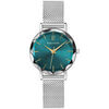 Montre Pierre Lannier Montre Femme MULTIPLES Vert Acier milanais Argent&eacute; Vert