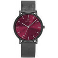 Montre Pierre Lannier Montre Homme ESSENTIAL Bordeaux Acier milanais Gris Grenoble