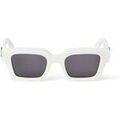 Lunettes sur Grenoble : Lunettes de soleil Off-White OERI008 Virgile Lunettes de soleil, Blanc/Gris, 50 mm