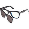 Lunettes de soleil Tom Ford FT5970-B Cadres Optiques, Noir/Fum&eacute;e, 50 mm Noir