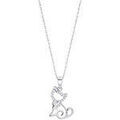 Colliers sur Grenoble : Collier Lotus Collier Silver petit chat empierr&eacute; Blanc