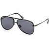Lunettes de soleil Tom Ford FT1071 LEON Lunettes de soleil, Noir/Fum&eacute;e, 62 mm Noir