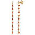 Boucles oreilles Orusbijoux Boucles D Oreilles Argent Dor&eacute; Pierres Naturelles Rouge Rouge Grenoble