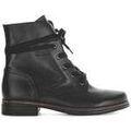 Bottines Gabor Bottine &agrave; lacets en cuir lisse &agrave; talon d&eacute;croch&eacute; Noir Grenoble