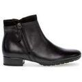 Bottines Gabor Bottine en cuir lisse &agrave; talon d&eacute;croch&eacute; Noir Grenoble