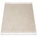 D&eacute;coration sur Grenoble : Tapis Rugsx Tapis BERBER carr&eacute; 9000 cr&egrave;me Franges berb&egrave;re 160x160 cm Beige 160x160 cm. . Maison & D&eacute;co > Tapis.