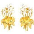 Boucles oreilles Avant-Garde Paris Isadorala Dor&eacute; Grenoble