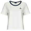 T-shirt Le Coq Sportif HERITAGE SP Tee SS N�1 W Blanc Grenoble