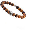 Bracelets Sixtystones Bracelet Boules ?il Tigre Pierres -Large-20cm Marron