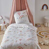 Parures de lit Future Home Parure de lit enfant en coton imprim&eacute; arc-en-ciel Blanc 140x200 cm. . Maison > Parures de lit.