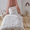 Linge de maison sur Grenoble : Parures de lit Future Home Parure de lit enfant en coton imprim&eacute; arc-en-ciel Blanc 140x200 cm. . Maison > Parures de lit.