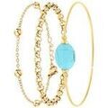 Bracelets Sc Boh&egrave;me B2371-DORE+B2379-DORE+B2492 Dor&eacute; Grenoble