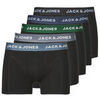 Boxers Jack & Jones JACSOLID TRUNKS 5 PACK OP Noir