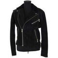 Blouson The Kooples Veste en daim noire Grenoble