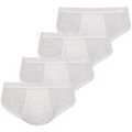 Lingerie homme sur Grenoble : Slips Athena Slips taille haute ouvert, lot de 4, COTON BIO Blanc