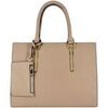 Sac &agrave; main Crazychic Grand Sac &agrave; Main avec Portemonnaie Beige