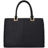 Cabas Crazychic Grand Sac &agrave; Main Patchwork Bicolore Noir