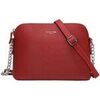 Sac Bandouliere David Jones Petit Sac Bandouli&egrave;re Saffiano Cha&icirc;nes Rouge