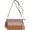 Pochette Crazychic Pochette Soir&eacute;e Paillette - Sac Bandouli&egrave;re Marron