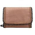 Saccoches / Etuis sur Grenoble : Pochette Crazychic Petite Pochette Bandouli&egrave;re &agrave; Cha&icirc;nes Marron