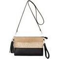 Saccoches / Etuis sur Grenoble : Pochette Crazychic Pochette Soir&eacute;e Paillette - Sac Bandouli&egrave;re Noir